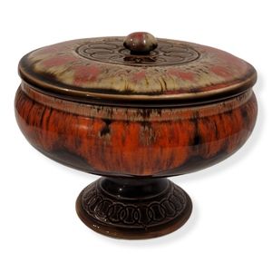 VINTAGE Japanese Footed Bowl with Lid